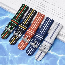 20mm 22mm Nylon Canvas Strap for MoonSwatch Seiko Universal Outdoors Sport Woven Watch Band for Swatch X Blancpain Five Oceans