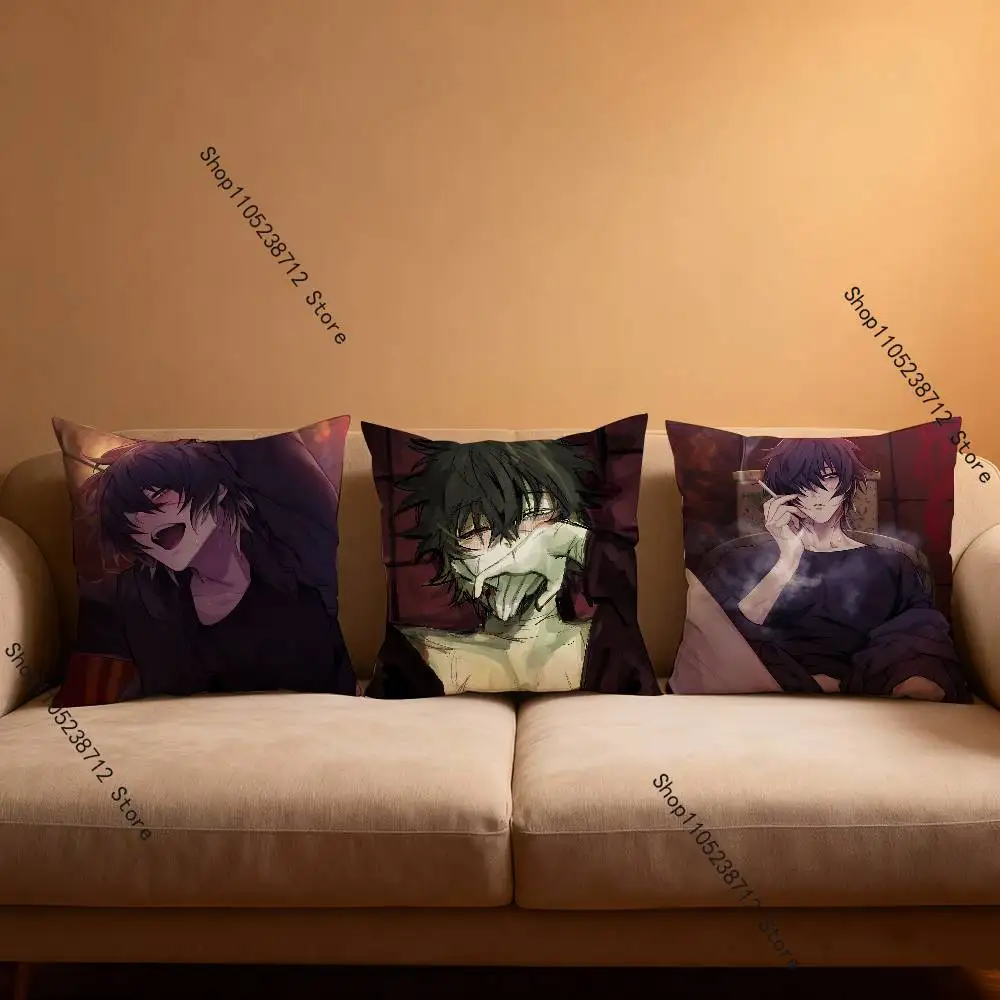 Towa S-Slow D-Damage Pillow Covers Cartoon Sofa Decorative Home Double-sided Printing Short Plush Cute Cushion Cover