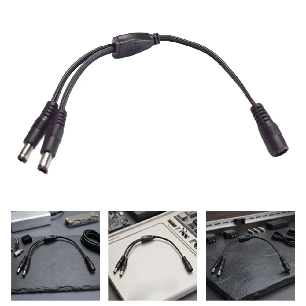 12V 15A DC Power Y Splitter Cable 180W, 1 Female To 2 Male Extension Cord For Multiple Device Power Supply