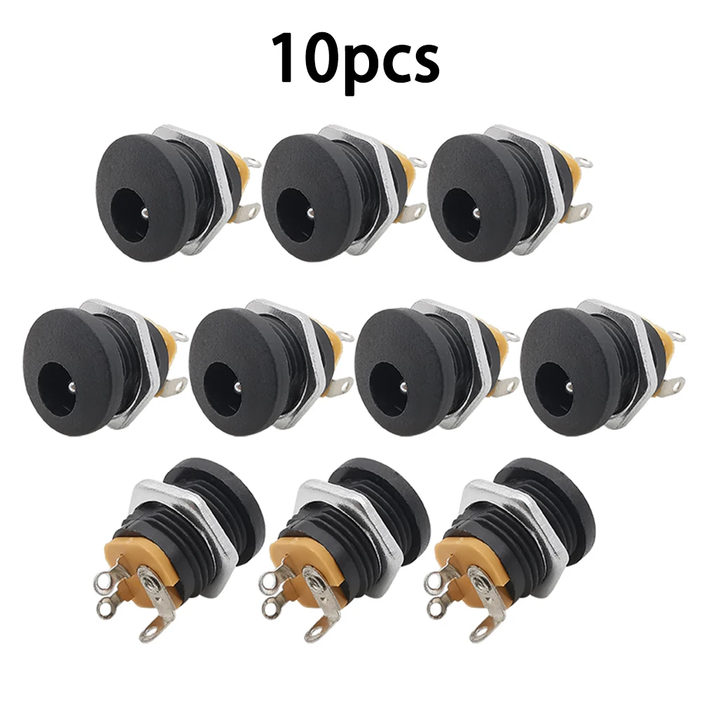 10pcs DC 022 Female Power Sockets For Guitar Effects For Pedals Compatible With Common 9V 12V DC Jack Power Inputs