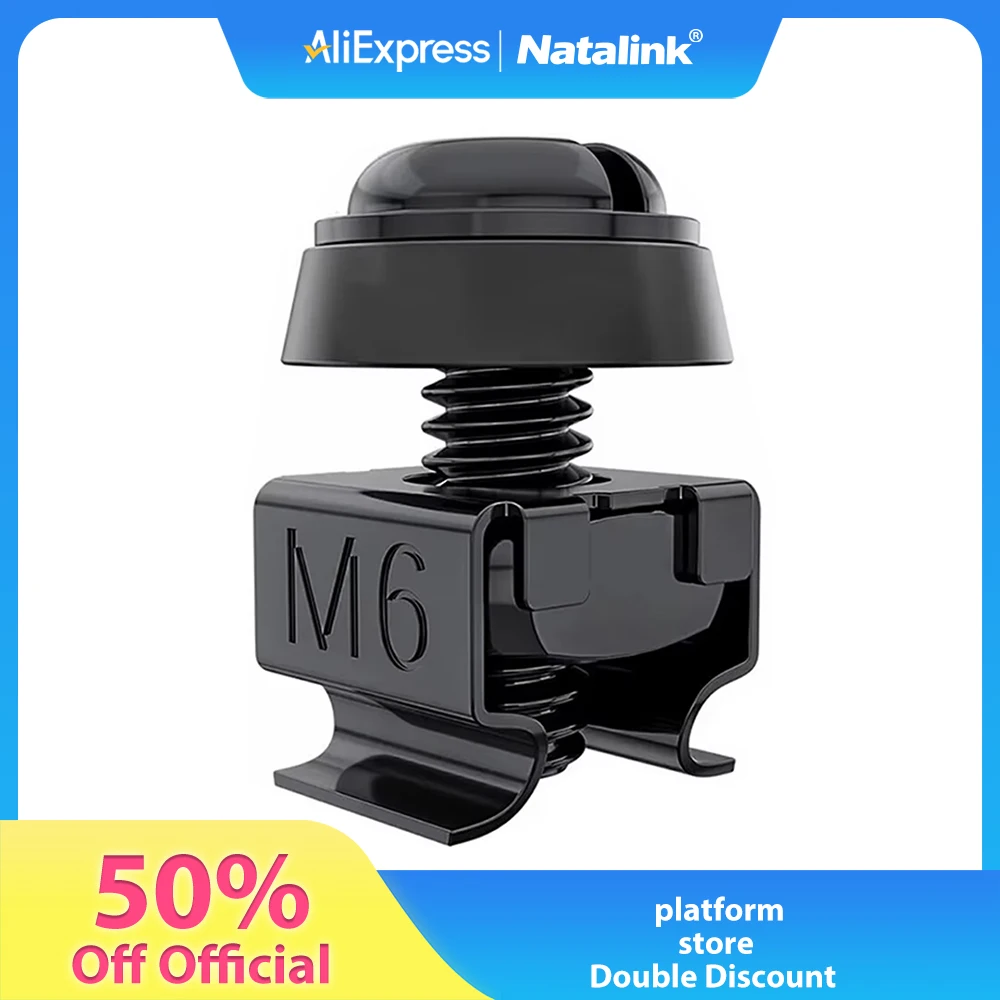 Natalink M6 16mm Rack Mount Cage Nuts, Screws and Washers for Rack Mount Server Cabinet, Rack Mount Server Shelves, Routers