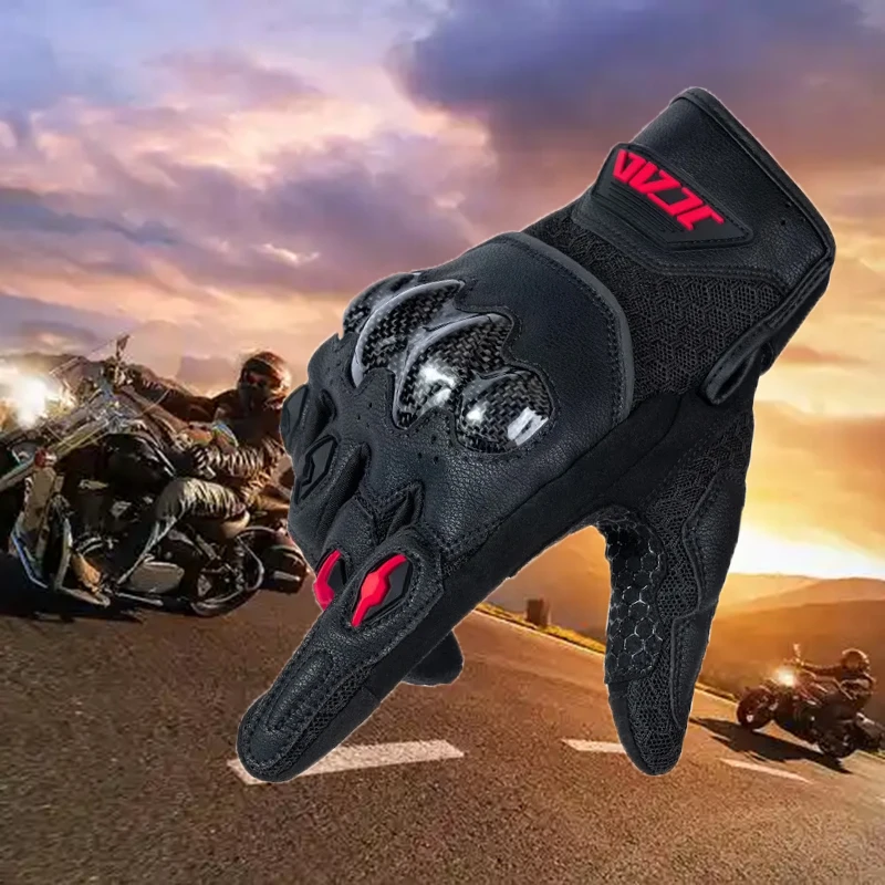 

Premium Anti-Slip Carbon Fiber Motorcycle Gloves - Breathable Full Finger Protective Shell Shockproof Moto Riding for Men & Wome