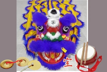 Kids Percussion  12 inch Lion Dance Costume Drum pants  3-5 Age Child Props Stage  Outdoor Party Carnival Festival Parade