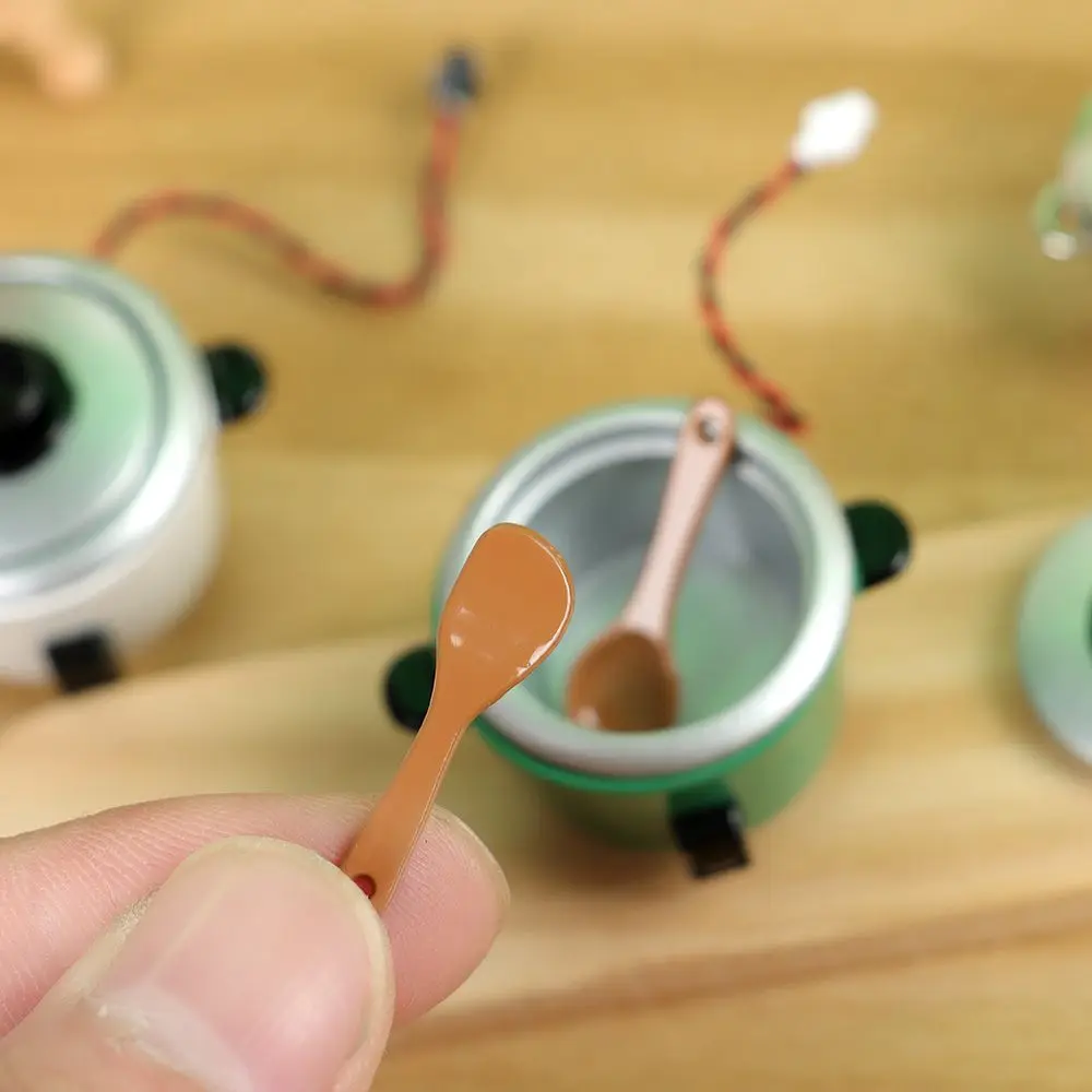Neue Löffel Topf Spachtel Miniatur Kochgeschirr Mini Besteck Set Kochgeschirr Puppe Zubehör Simulation