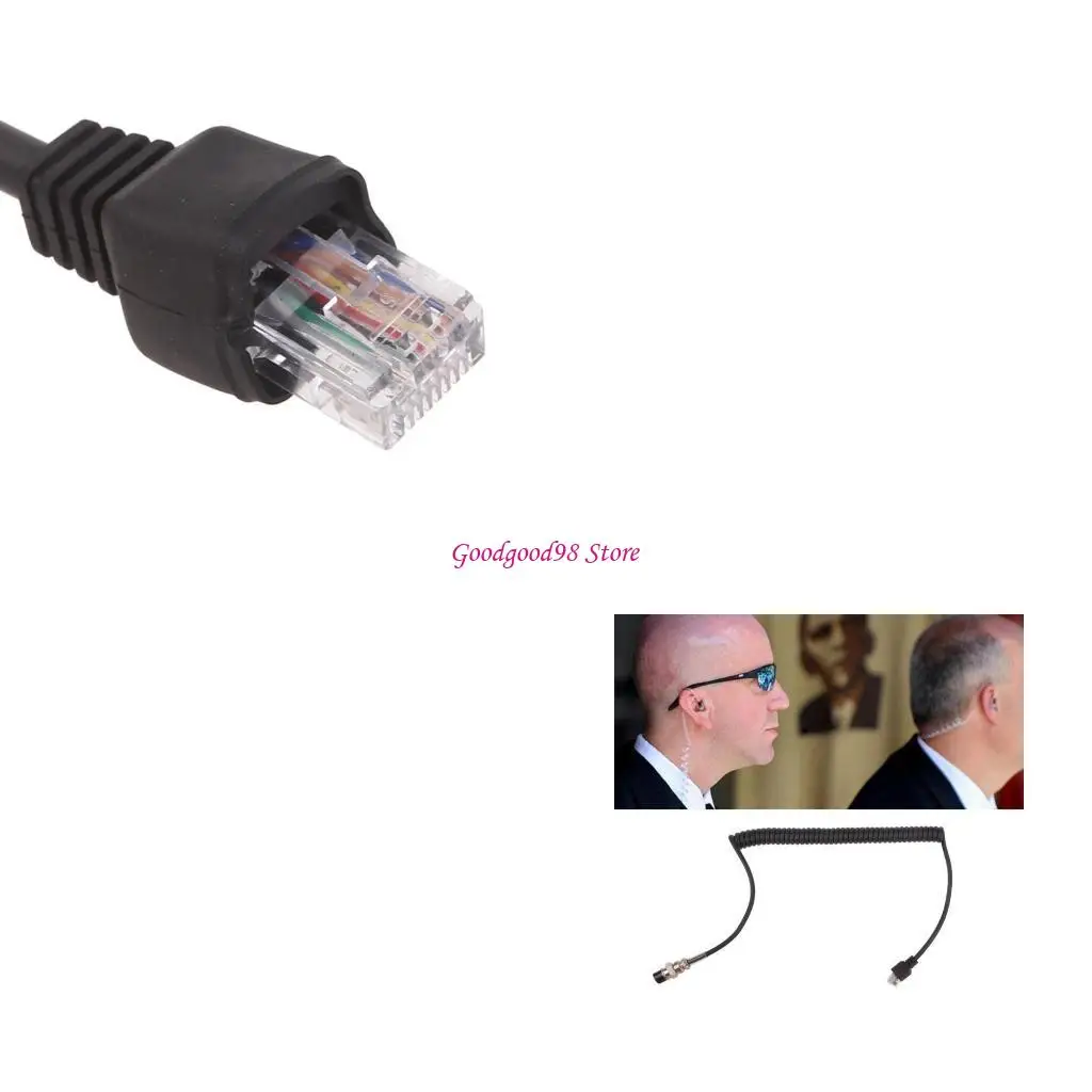 

8 Pin to RJ45 Wire Speaker Mic Cable for Yaesu FT-847 WalkieTalkie Handheld Mic