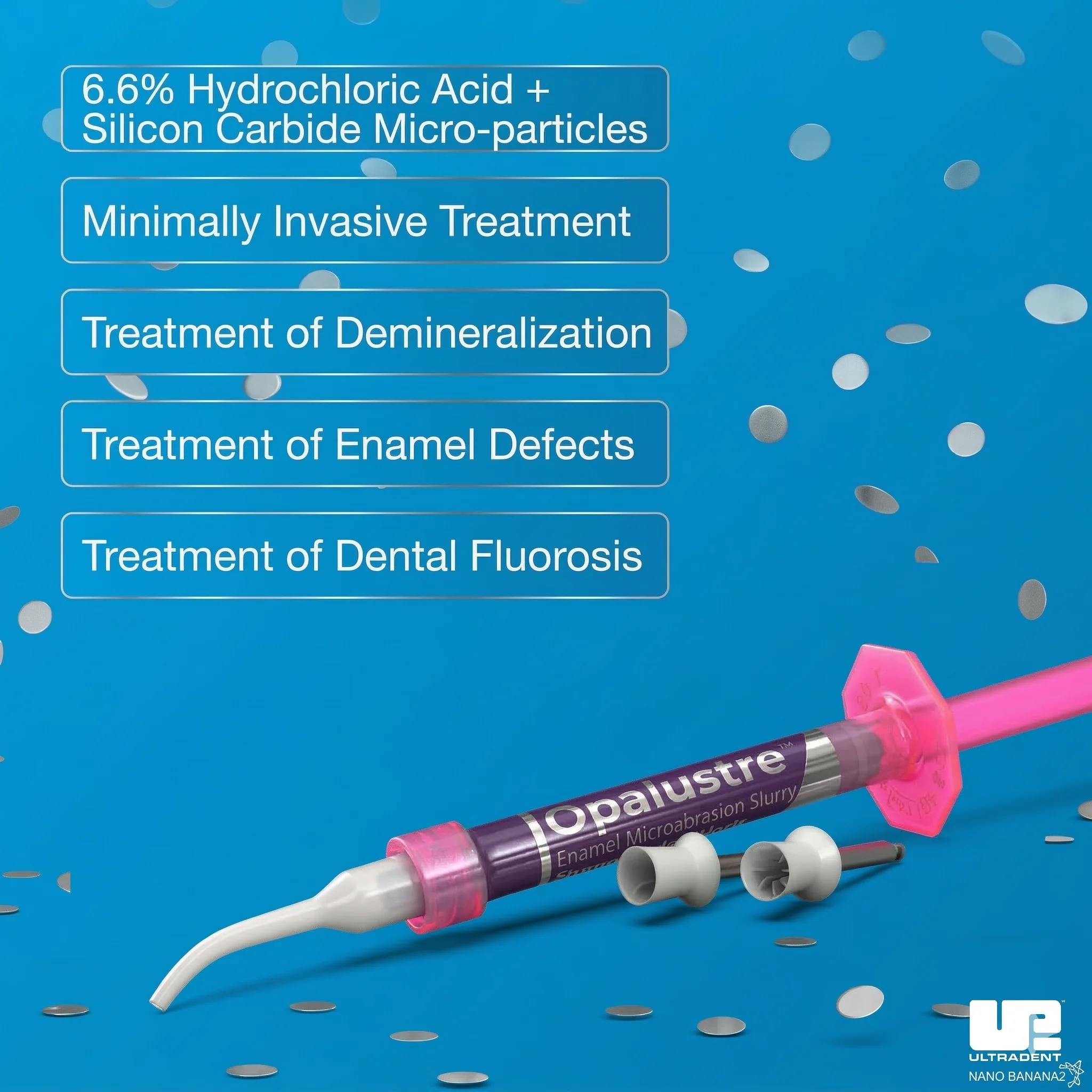 

Ultradent Opalustre Enamel Microabrasion Slurry 6.6% Hydrochloric Acid&Silicon Carbide Treatment for Dental Fluorosis1.2ml