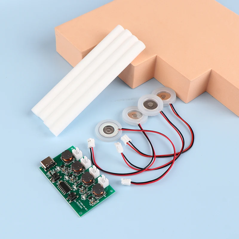 1Pc/1Set DC5V Type-C Mini Humidifier DIY Kits Mist Maker Driver Circuit Board 4 Fogger Atomization Film Sheet Oscillating Module image 4
