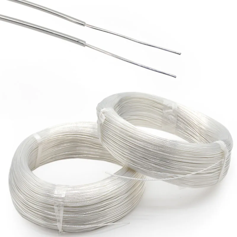 1M New Arrived Good Quality Factory Sell Single high temperature silver plated wire PTFE Transparent many size for choice