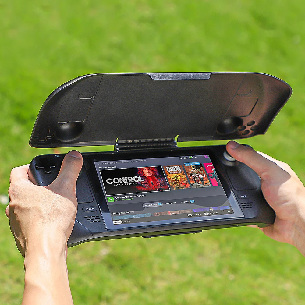 

Protective Case For Steam Deck Console Back Cover+Bracket Cooling Housing Shell Protective Cover for Steam Deck Game Accessories