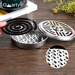 Portable Mosquito Coils Holder Large Hotel Metal Repellent Rack With Cover Mosquito Coil Tray Summer Anti-mosquito Home Supplie