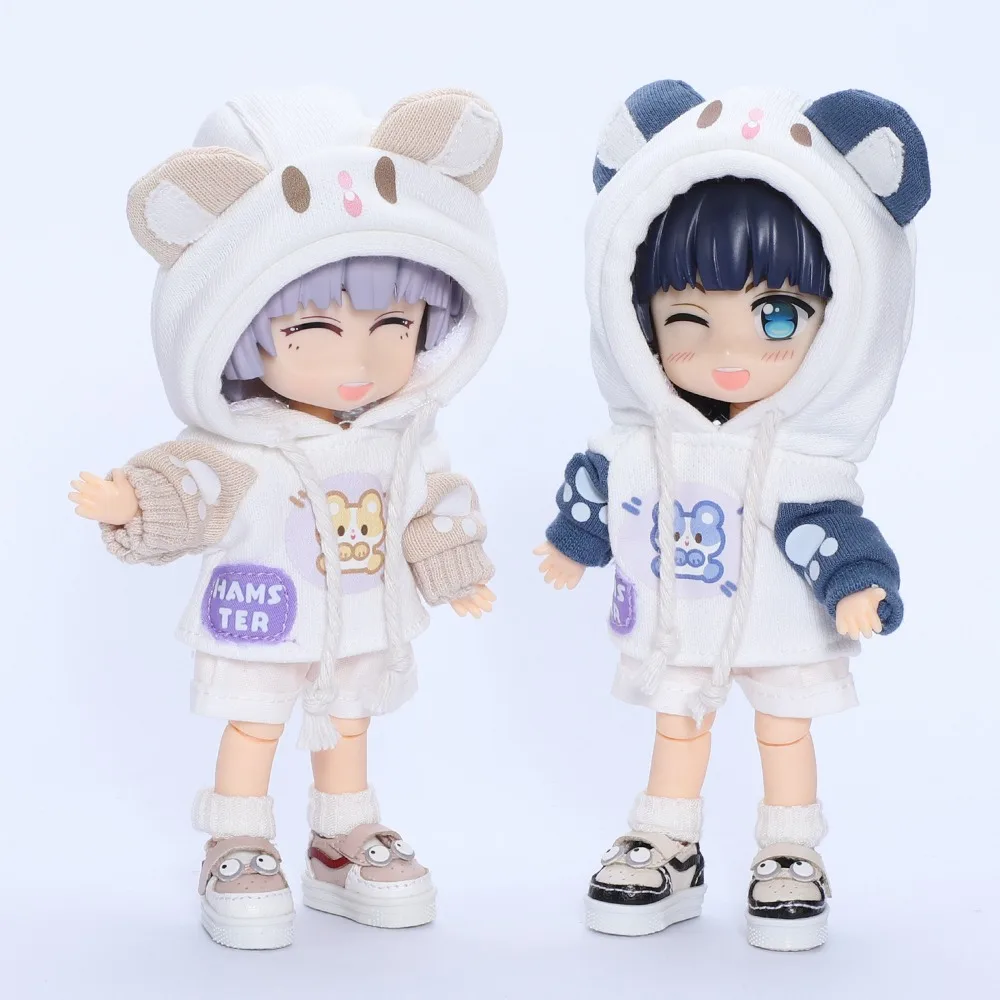 Ob11 vestiti per bambini giacca e gilet stile giacca a vento stile 1/12 BJD GSC molly P9 vestiti per bambole