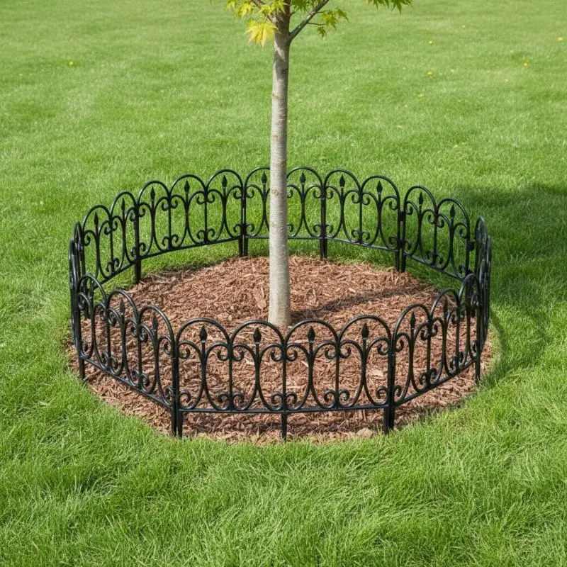 Decorative Garden Fence Outdoor Rustproof Landscape Wire Border Folding Patio Fences Flower Bed Fencing Barrier
