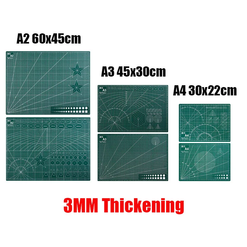 A2 A3 A4 PVC Cutting Mat Pad Double-sided Patchwork Cut Pad Patchwork Tools Manual DIY Model Tool Cutting Board Self-healing