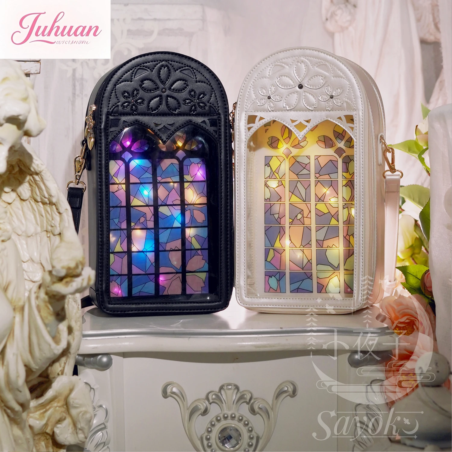 

Japanese Original Cherry Blossom Colored Window Ltabag Shoulder Messenger Bags Female Cotton Doll Bjd6 Points Baby Bag for Women