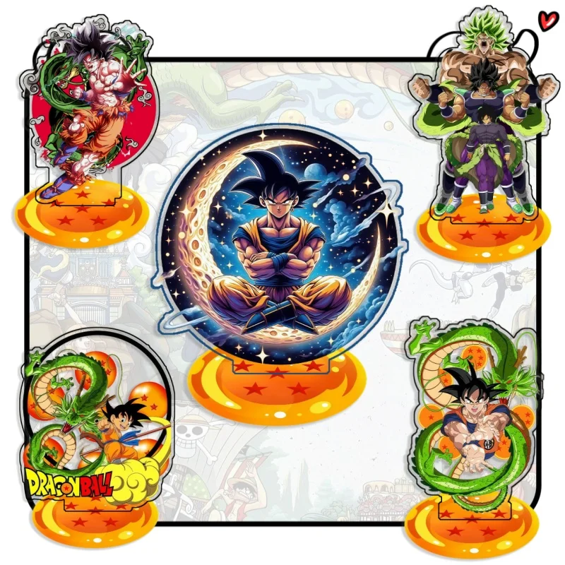 

15cm Standing Sign for Dragon Ball Son Goku Bulma Puar Chi Chi Acrylic SelfMade Cartoon Anime Desktop Decoration Toy Fans Gift