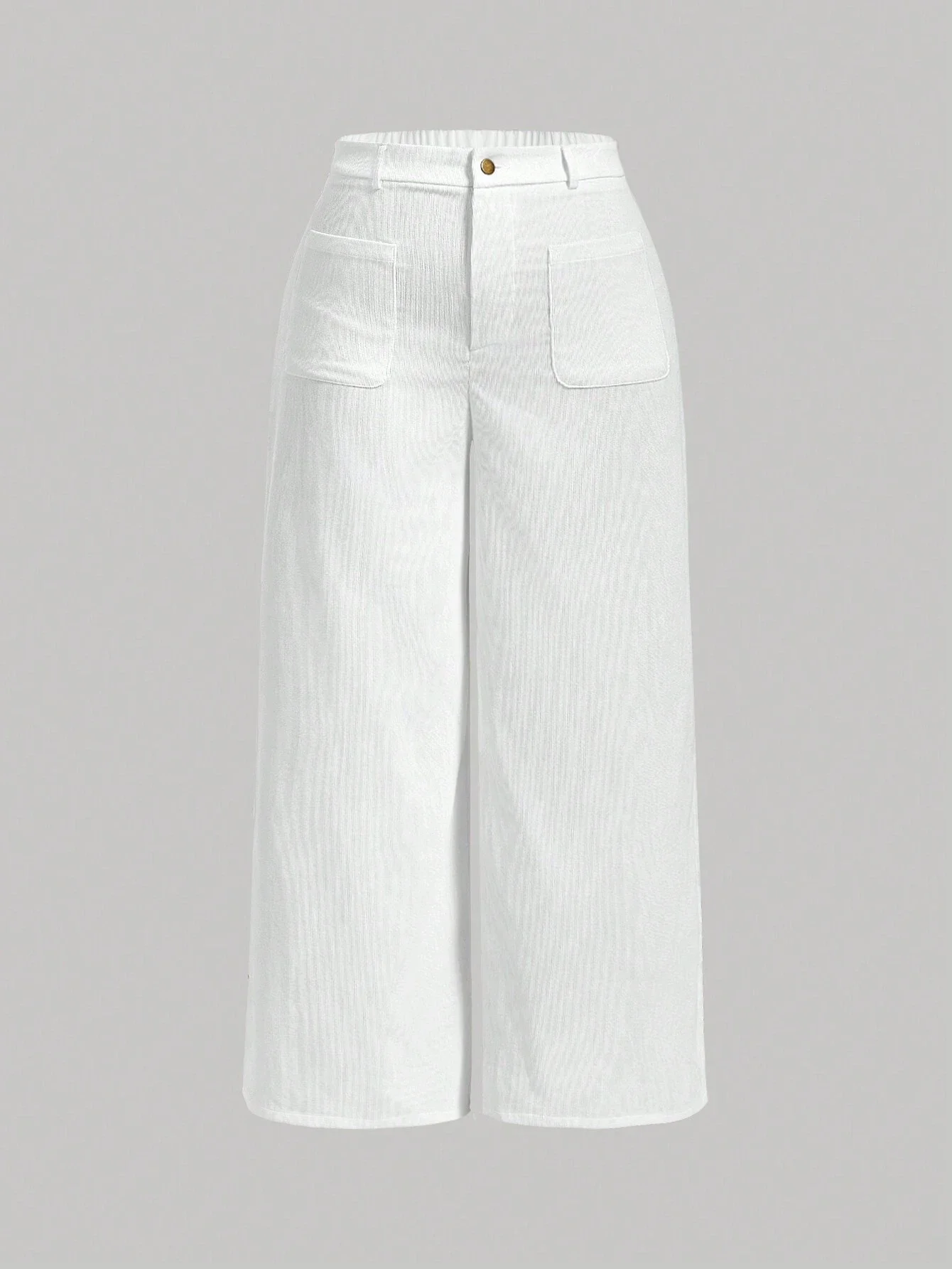 

Plus Size Women Solid Color Casual Wide Leg Pants