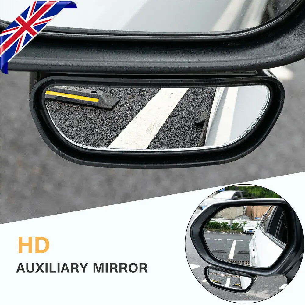 

Universal Blind Spot Mirror Adjustable Car Towing Reversing Driving HD Glass UK For Cars Trucks SUV RVs And Vans Exterior Parts