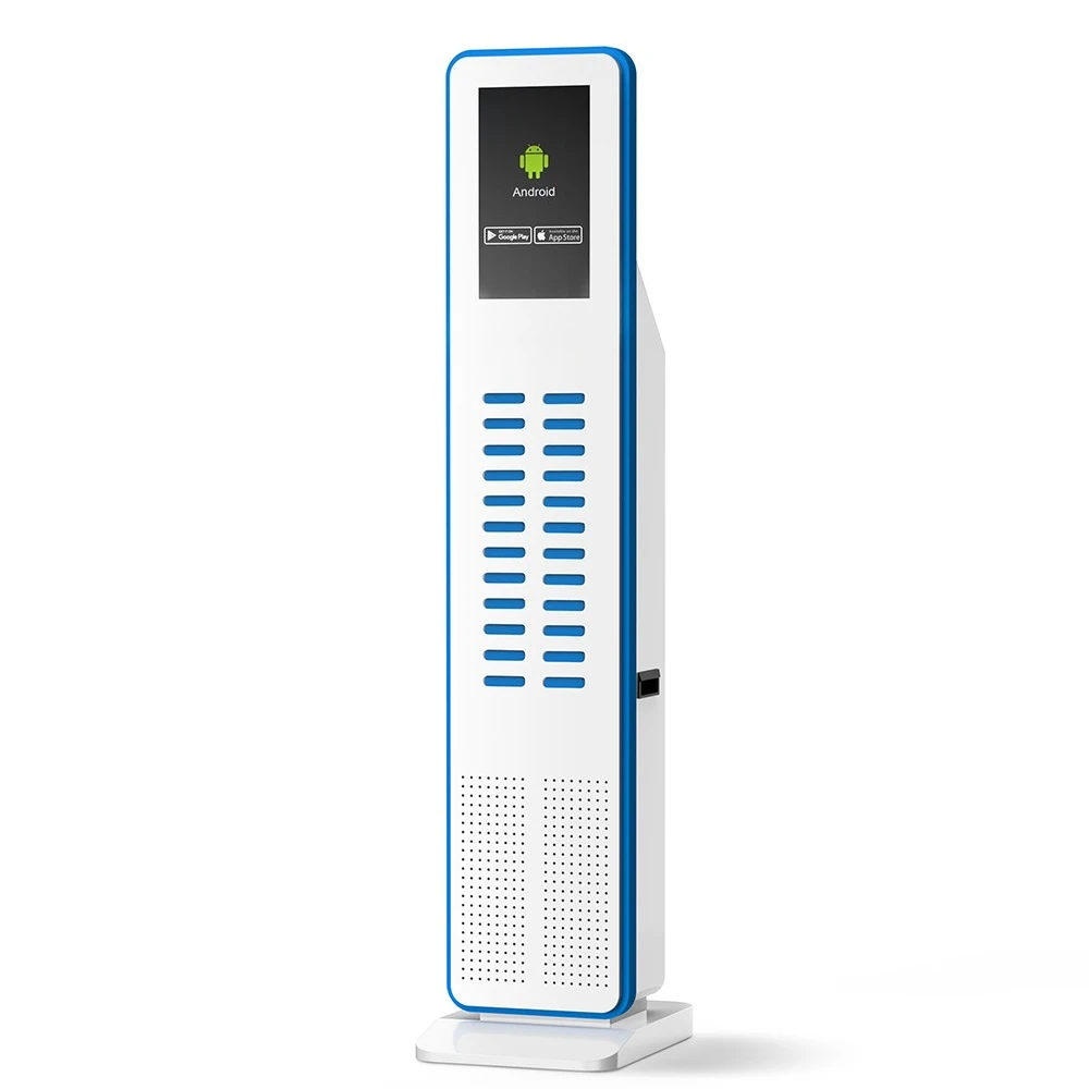 

Factory Supply 24Slots Heavy Duty Power Bank Sharing Station with 15.6" Screen High-Capacity Phone Charger Rental Kiosk