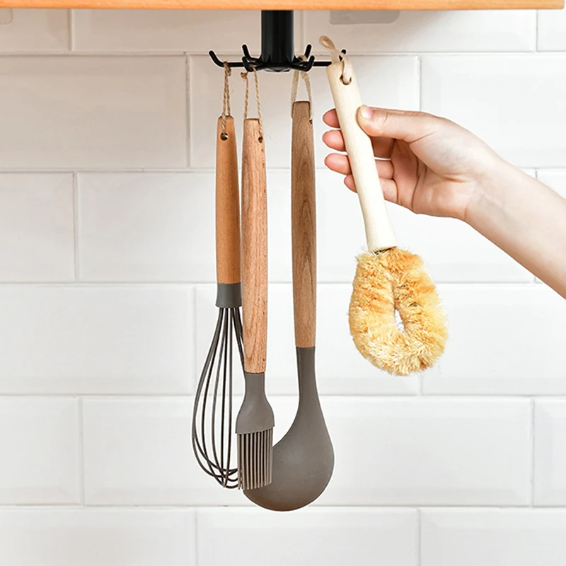 Ganchos giratorios de pared, colgador multiusos para abrigos, accesorios de cocina y baño