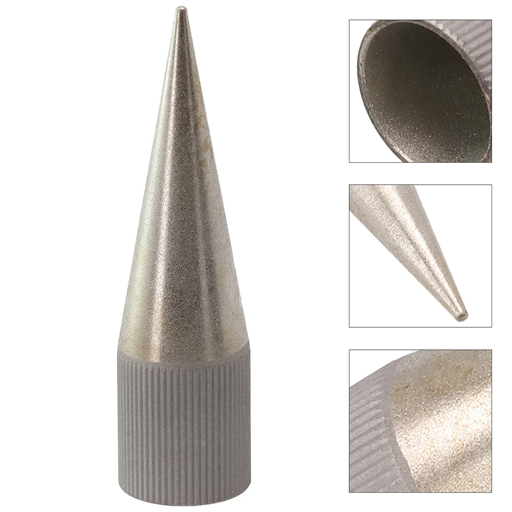 Diamètre extérieur conique 2mm, accessoires d'outils, poinçon, polisseuse, affû70., poinçon manuel, longueur 75mm, bricolage cuir