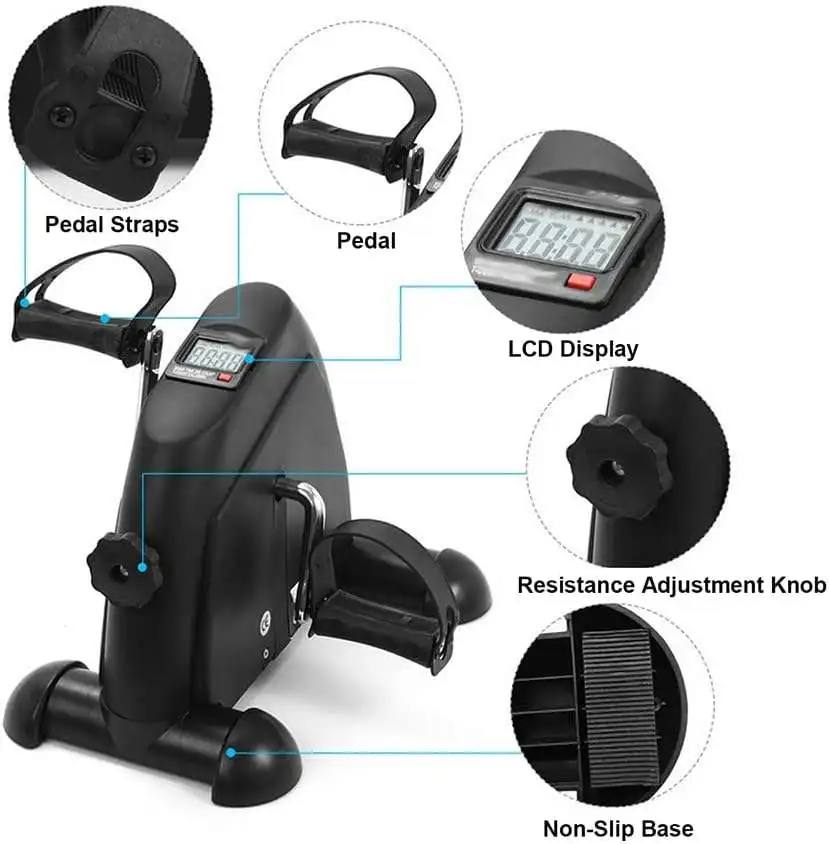 Hand and Foot Home-use Exercise Pedal Mini Electric Fitness Desk Bike for Disabled People and Physical