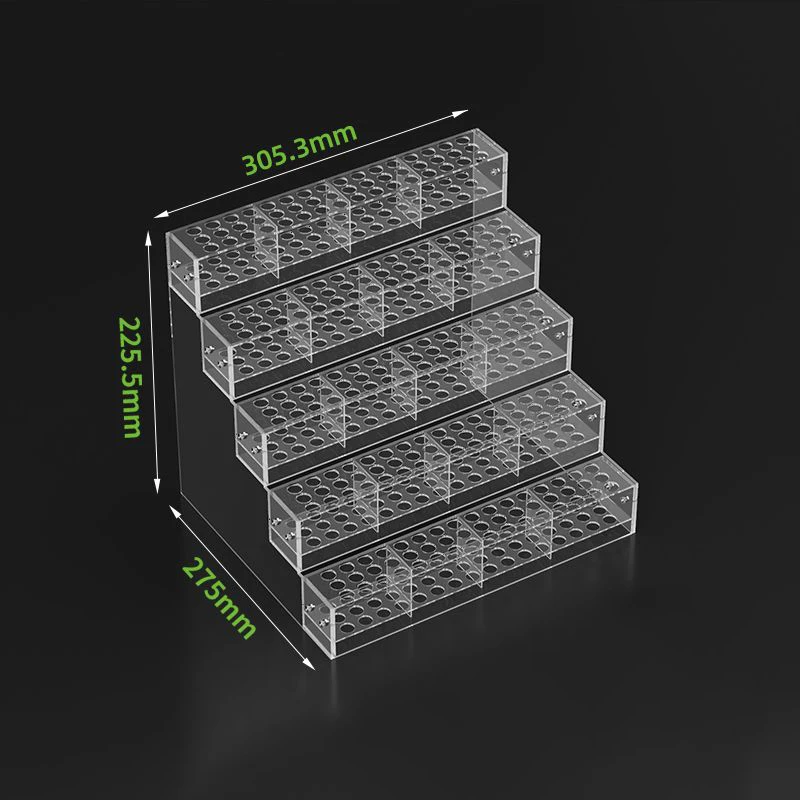 Makeup Paint Brush Organizer Rack Pen Display Stand,Multi-Level Plastic Organization Rack Pencil Holder,Clear Pen Display Holder