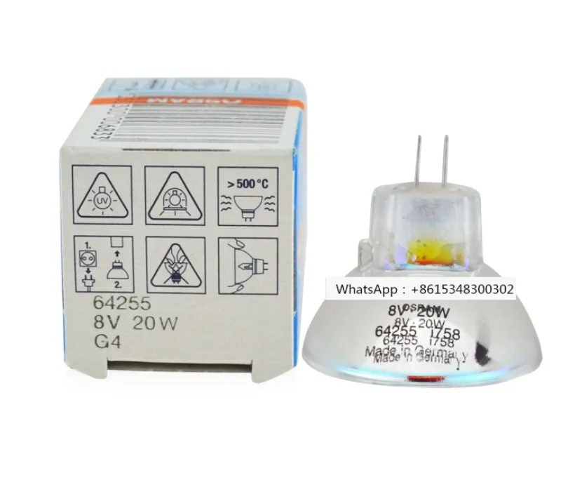 Imagem -03 - Copo de Halogênio para Microscópio 6257 8v20w Ampola de Halogênio Unidade Assistida Biológica 8v 20w Lâmpada g4