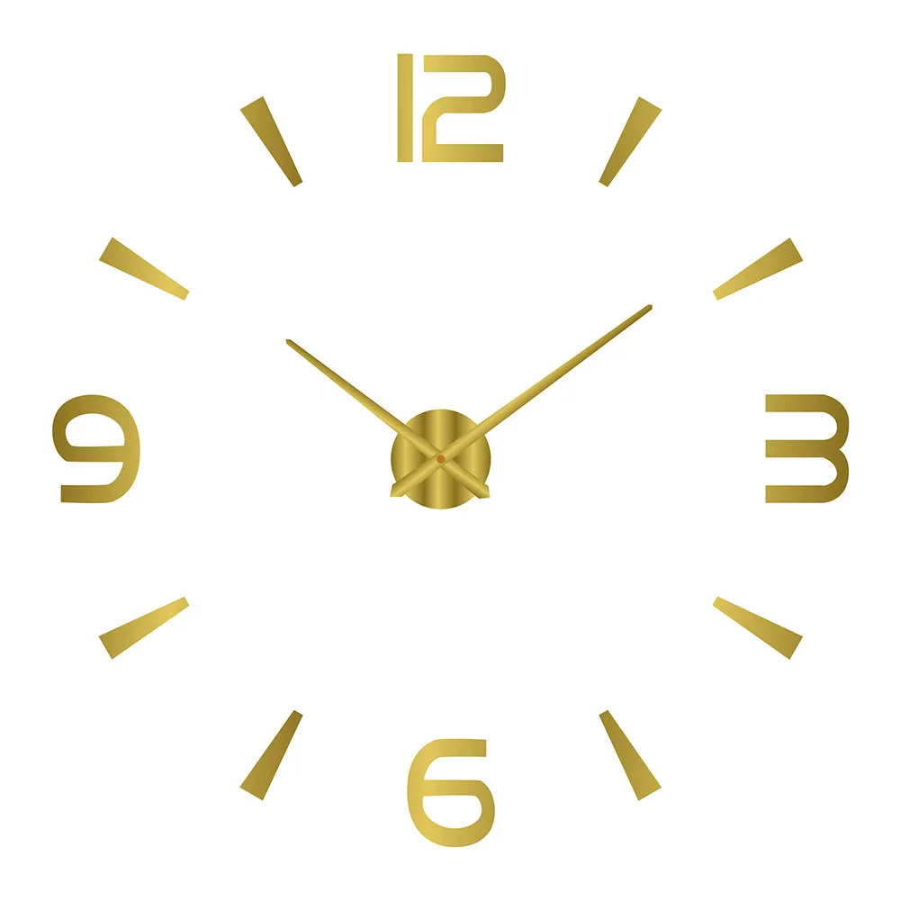 Home Decor Clock 3D Mirror Wall Clock 3D Decorative Clock for acrylic Material Dimensions Easy To Use Home Decor