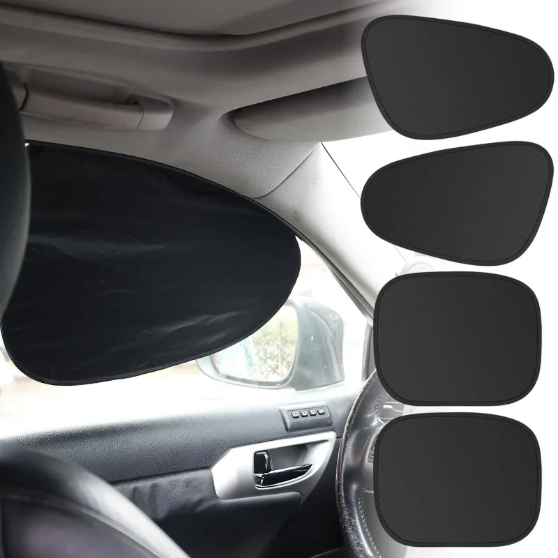 Car Internal Blocker 99.9% UV New Sun Visor for Car Side Window 4-Layer Sun Shade Curtains Anti-Glare UV-Blocker 2/4pcs