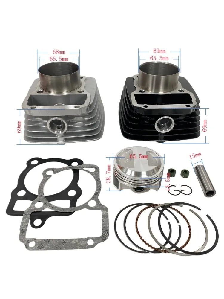 Accessoires de moto, pièces de moteur de 65.5mm, Kit de cylindre, moteur à gros alésage pour CG150 ZJ150 ZJ CG 150 150cc Big à 250cc Motoblock
