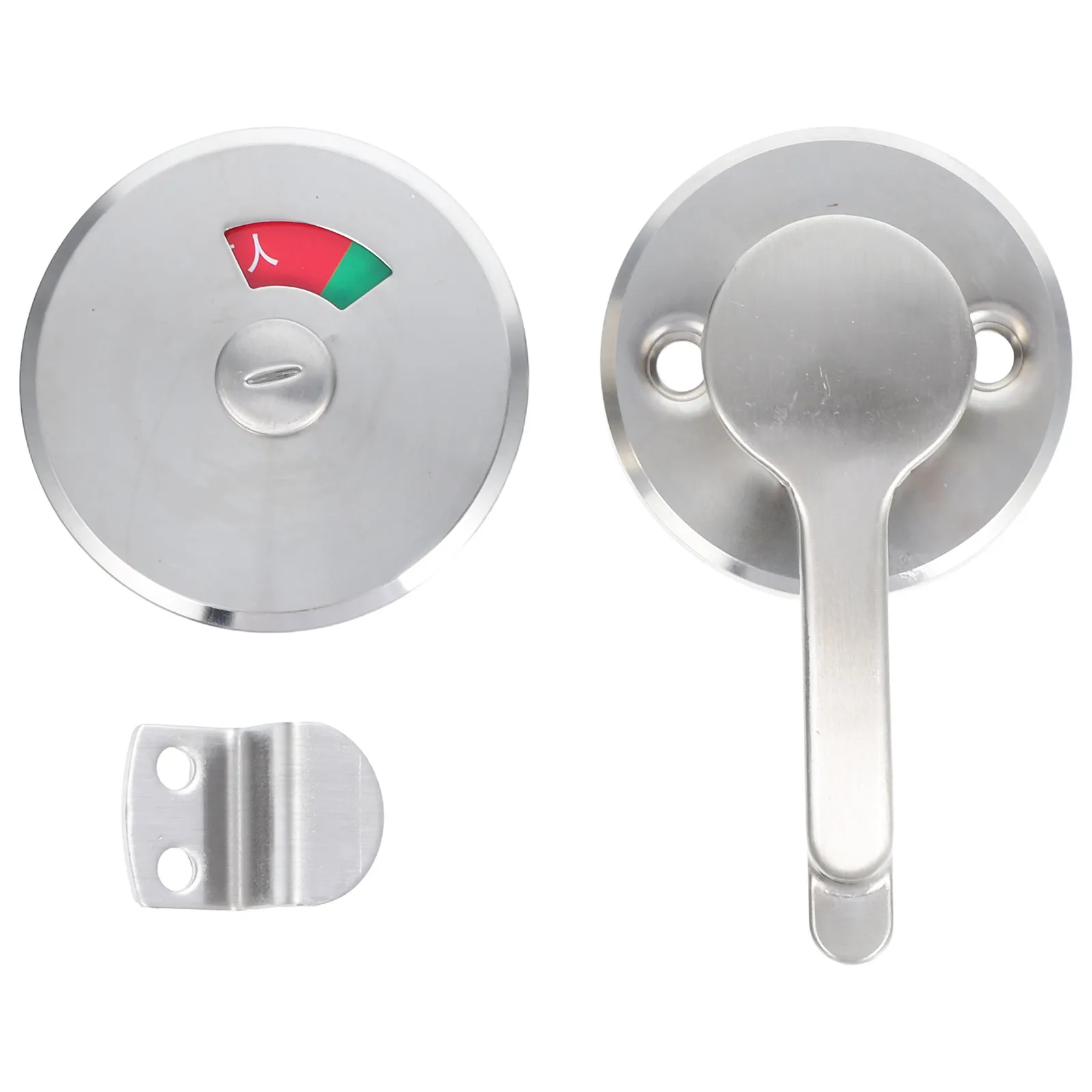 Bathroom Lock Stainless Steel Privacy Indicator Keyless Door Lock Vacant Occupied Sign Toilet Restroom Office Warehouse