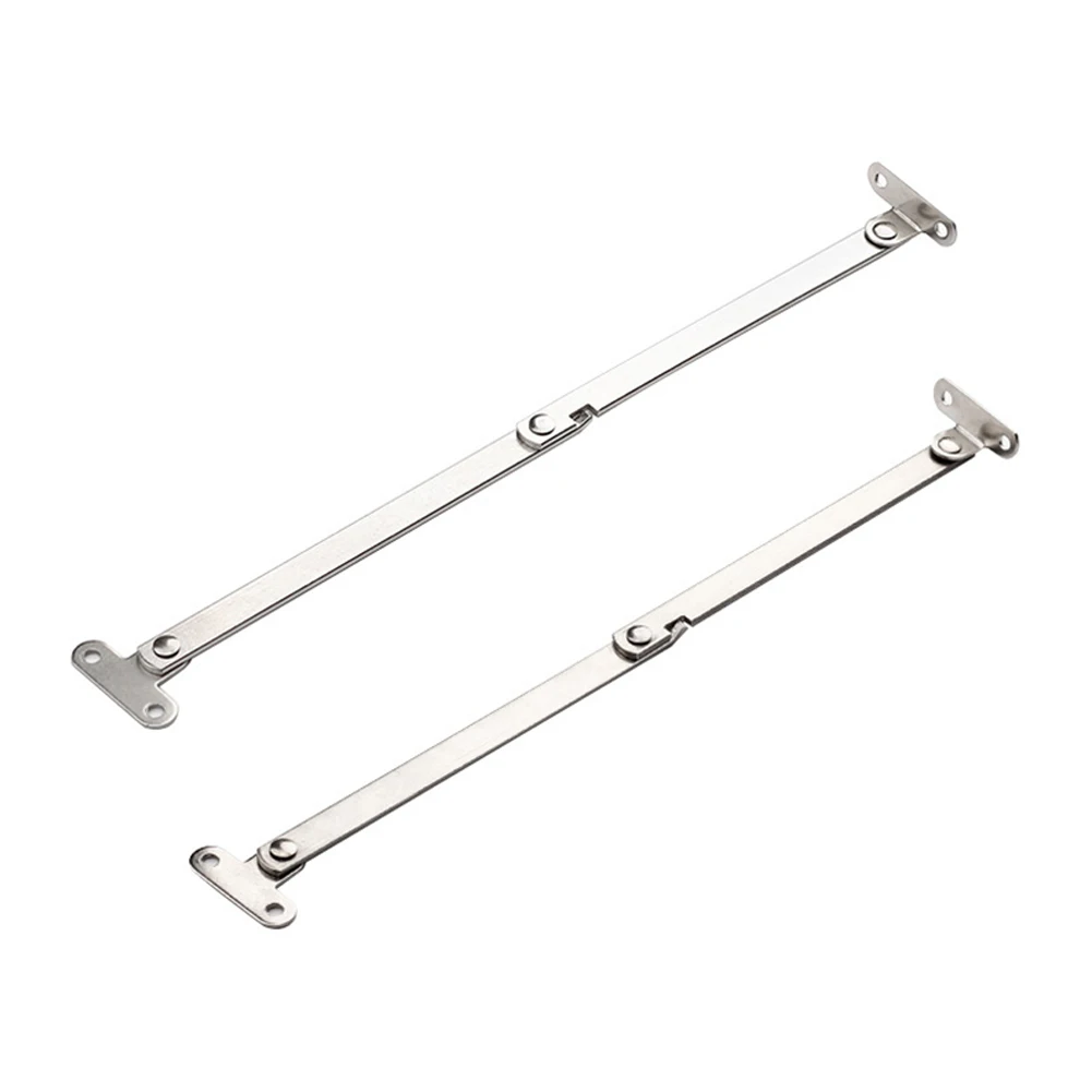 High Quality Brand New Door Stay Hinges Pull Stainless Steel Support 2PCS Two-fold Activity Rod Vertical Cabinet Display