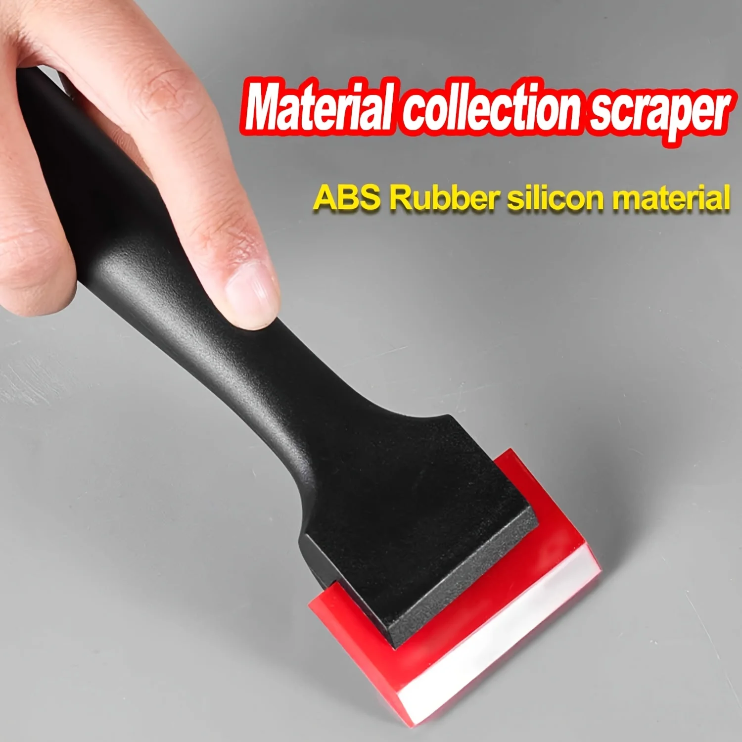 

Универсальный силиконовый шпатель и скребок — красное лезвие с черной ручкой для затирки, наполнения плитки, нанесения автомобильной пленки