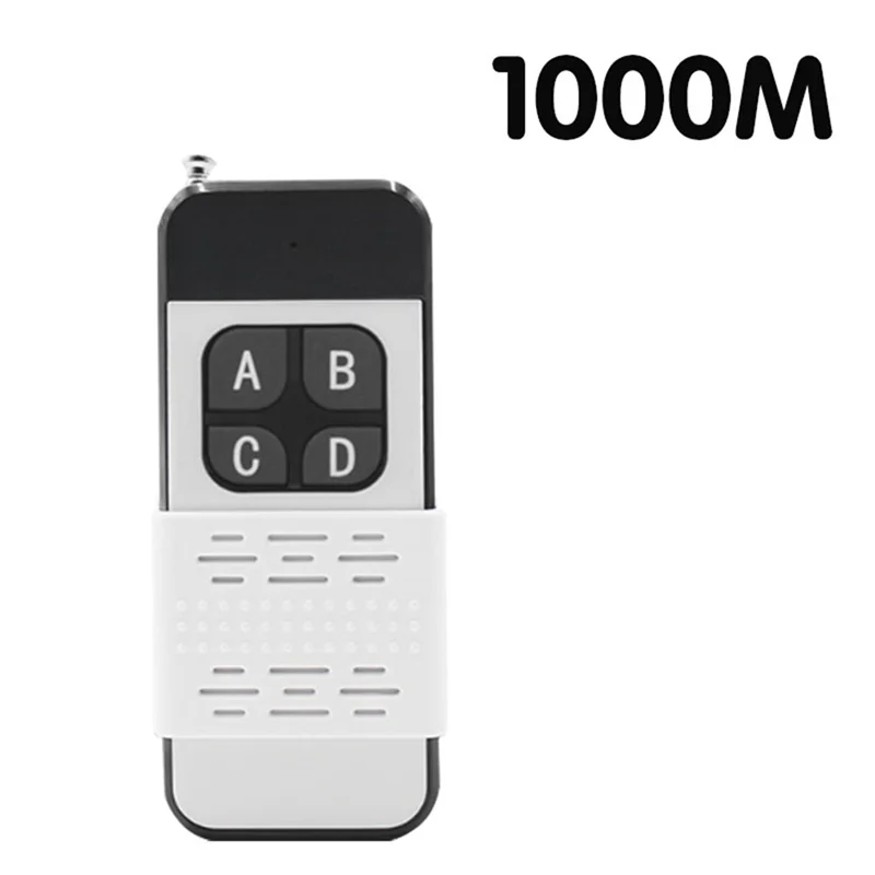 433Mhz Wireless Remote Control 4 Buttons 1000M Transmitter for Light/ Gate /Garage Door/Motor Controller