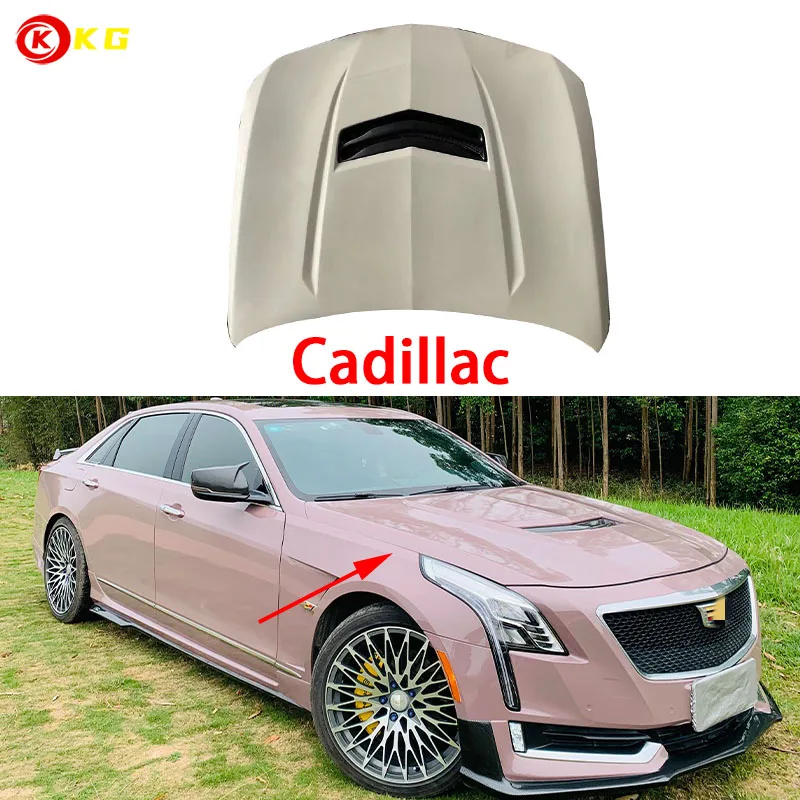 Suitable for Cadillac CT6 engine hood, CT6V carbon fiber/resin fiber engine hood opening enhances heat dissipation performance