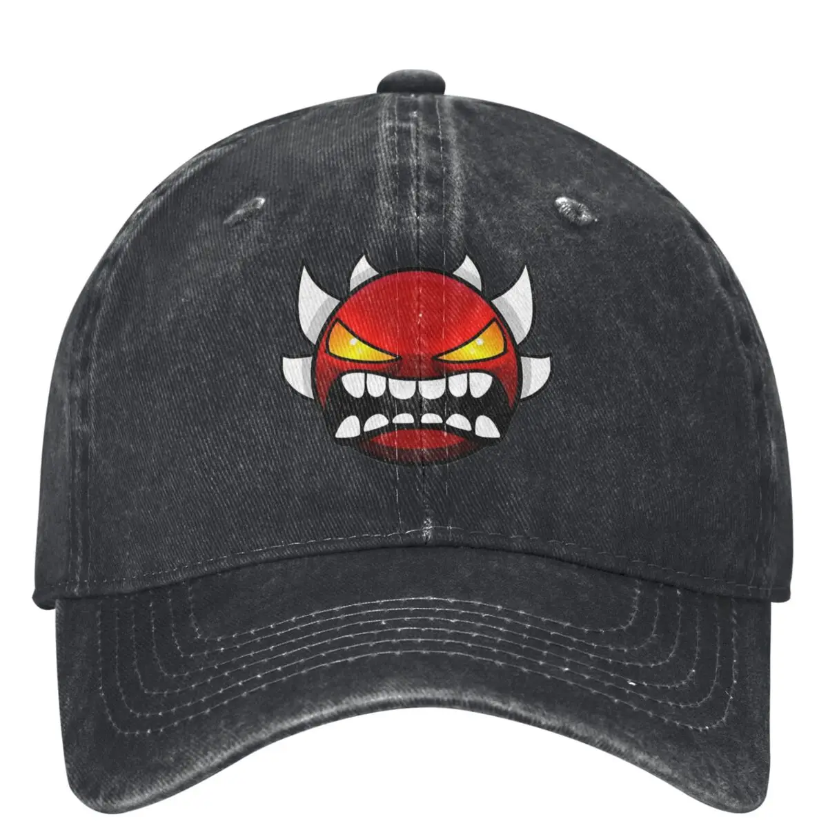 Angry Geometry Dash Baseball Cap Video Game Outdoor Sports y2k Retro Hip Hop Dad Hats Men Street Style Designer Baseball Caps