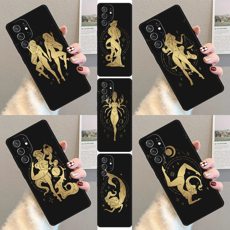 

Zodiac Phone Case For Samsung Galaxy S25 S23 S30 S21 S20 FE S24 S22 Ultra Note 10 20 Plus Silicone Cover lite