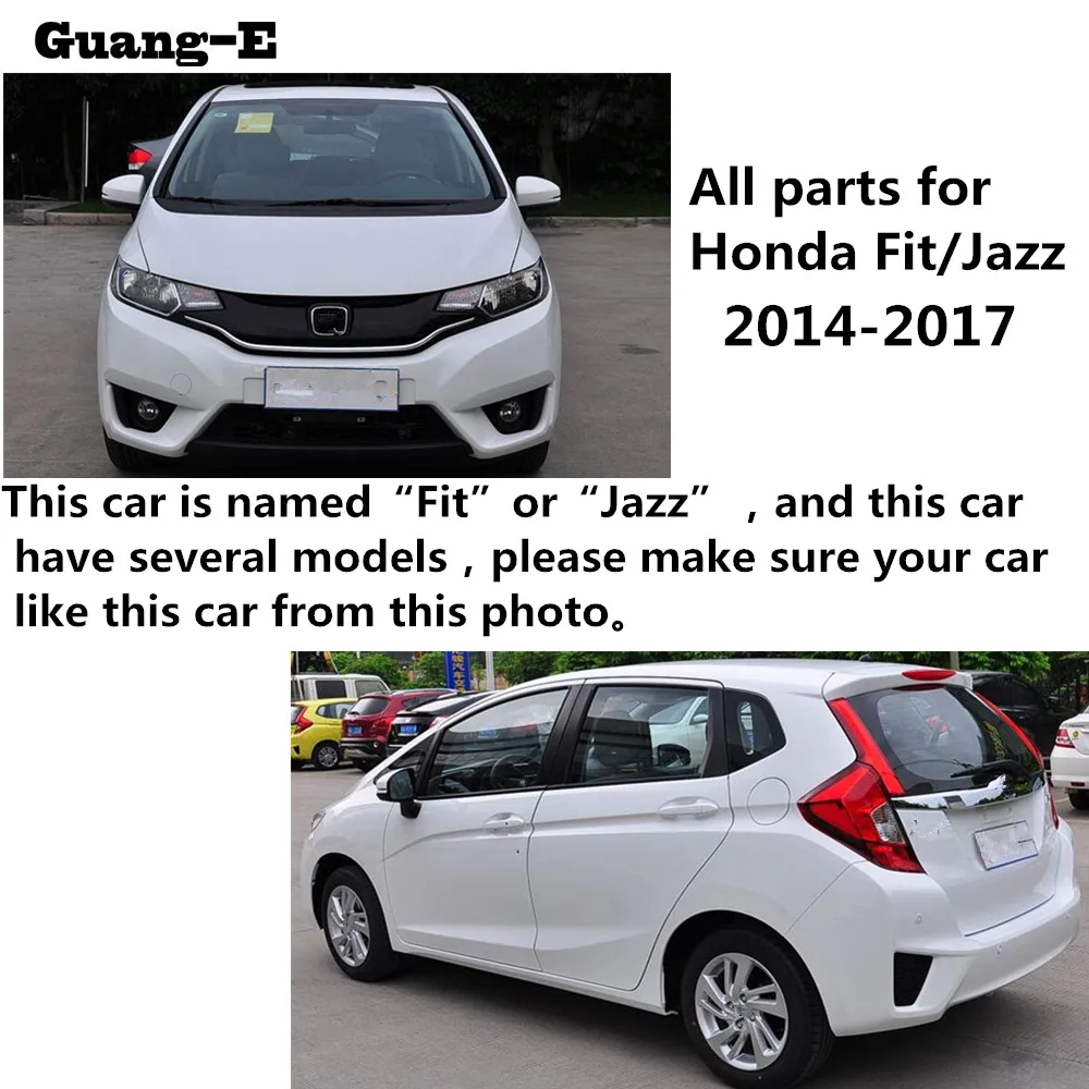Car Cover ABS Chrome Rear License Plate Door Bottom Tailgate Frame Trim Lamp Trunk For Honda Fit Jazz 2014 2015 2016 2017
