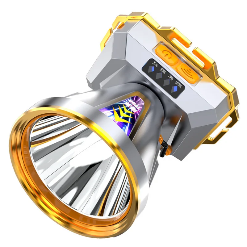 كشافات أمامية ذكية عالية السطوع للاستخدام الخارجي مع تصميم عدسة مركزة، تدعم الإخراج المثبت على الرأس، والإضاءة المحمولة