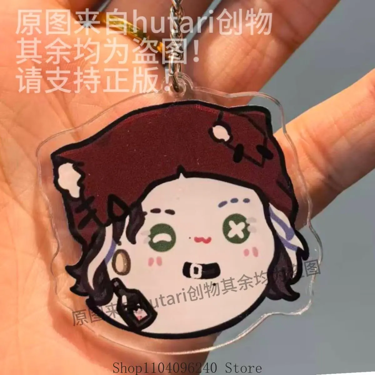 Identity V Robbie White Alice DeRoss Anime Cosplay Acrylic Schoolbag Key Chain Pendant Keychains Student Student Fans Gift view 5