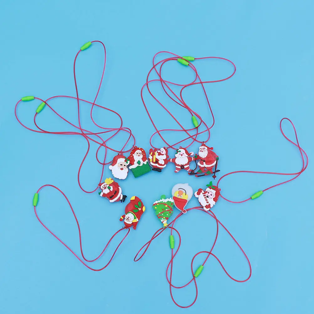 12Pcs Flashing Pendant Necklace Lightweight Comfortable Top Quality Personalized LED Luminescent Rope Necklace for Birthday