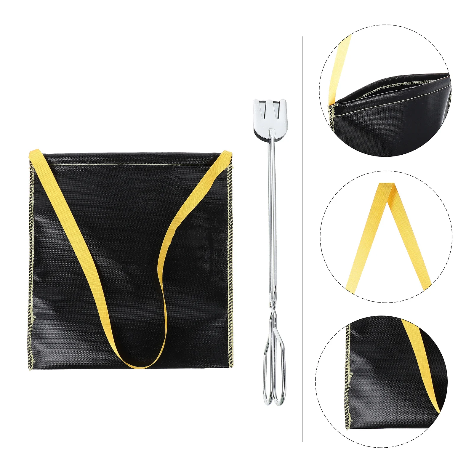 

1Set Fireproof Storage Pouch Waterproof Charcoal Bag for Camping Hiking Travel Barbecue Supplies Ignition Storage Solution