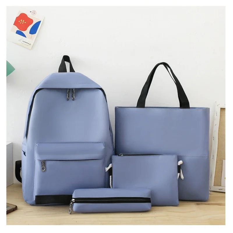 

2024 Hot Selling Women's Bag Large Capacity Women's Backpack Simple and Versatile Backpack Zipper Solid Women's Student Bag