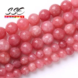 4 6 8 10 12MM Red Rhodonite Jades Rhodochrosite Stone Round Loose Beads For Jewelry Making Diy Bracelet Accessories Gift 15
