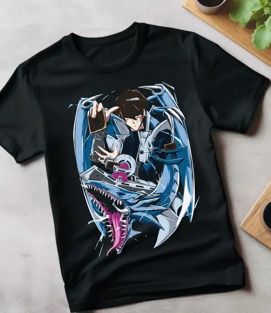 Seto Kaiba Shirt Blue Eyes White Dragon Anime Tshirt YuGiOh T-Shirt Yu Gi Oh Tee