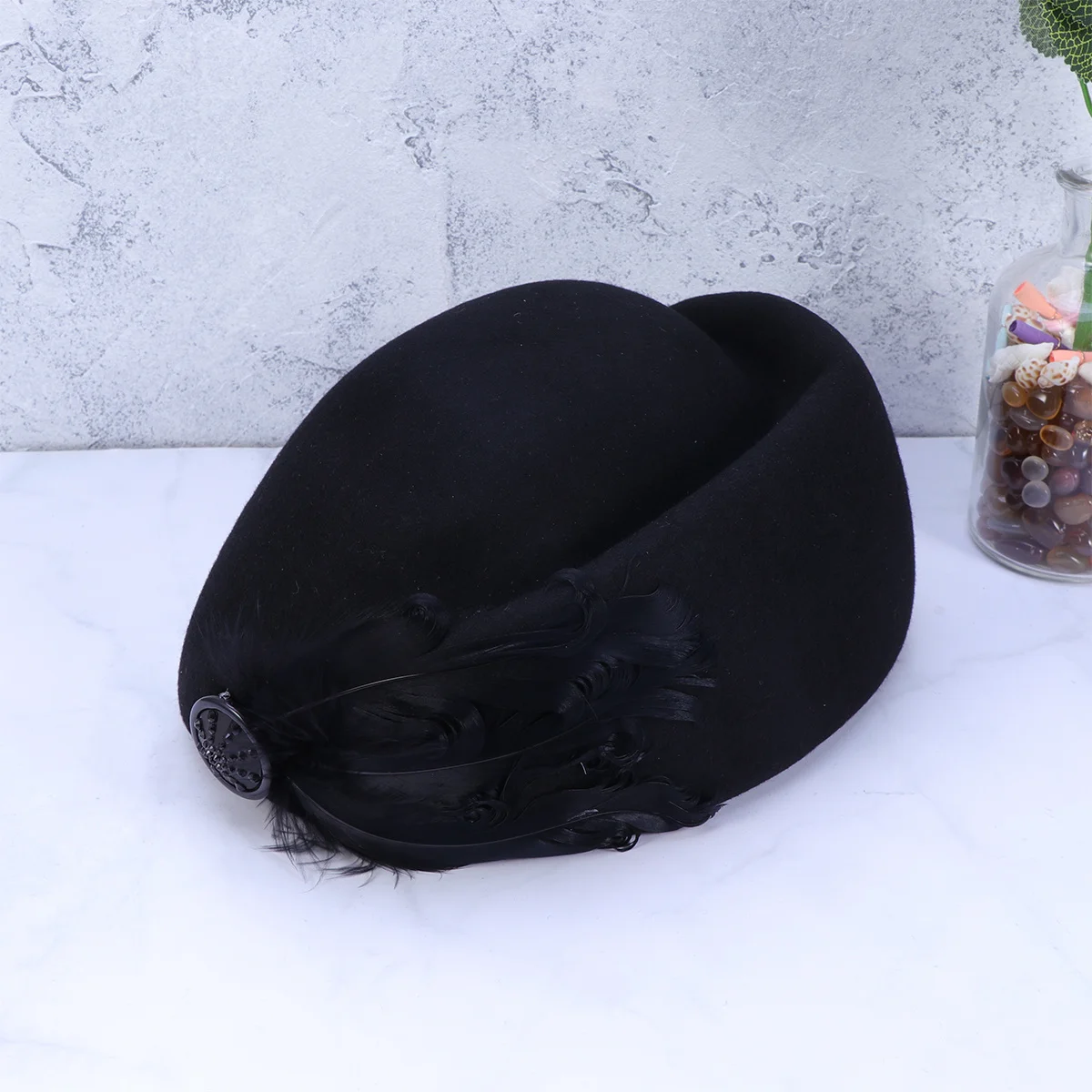 

Air Stewardess Hat Attendant Cap Costume Cosplay Party Prop Women Beret Retro Uniform Hat Accessory