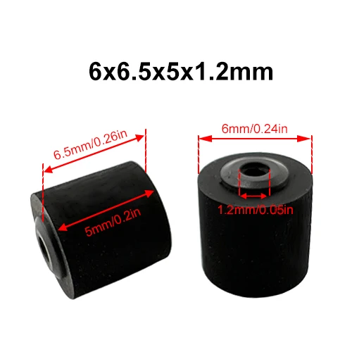 

6x6.5x5.5x1.2mm Rubber Wheel Pinch Roller Pulley For Walkman Repeater Audio Tape Drives Recorder Cassette Deck Stereo Player