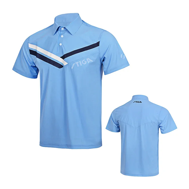 Original Stiga Table tennis clothes sportswear quick dry short sleeved men ping pong Shirt Badminton  Sport