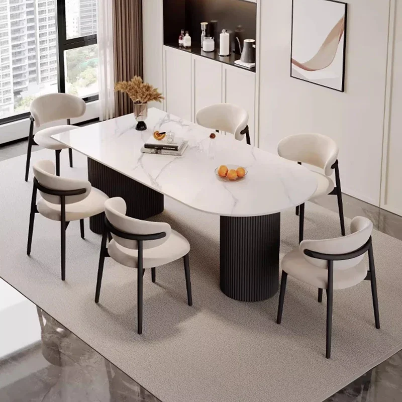 

Luxury Modern Dining Table Mobile Kitchen Restaurant Study Gaming Living Room Dining Table High Mesas De Jantar Home Furniture