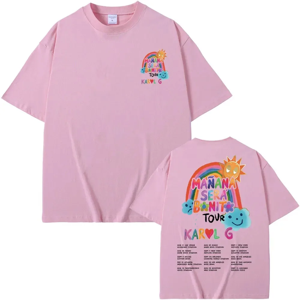 Limited Edition Singer Karol G Heart Mañana Sera Bonito Music Album Tour Graphics T-shirts BOY GIRL Casual Y2k Oversized Tshirt